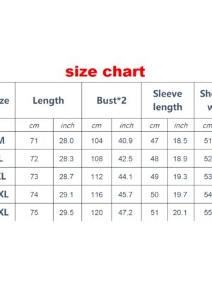 Aelyn tops sizing chart