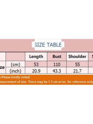 Laurel knitted sizing chart
